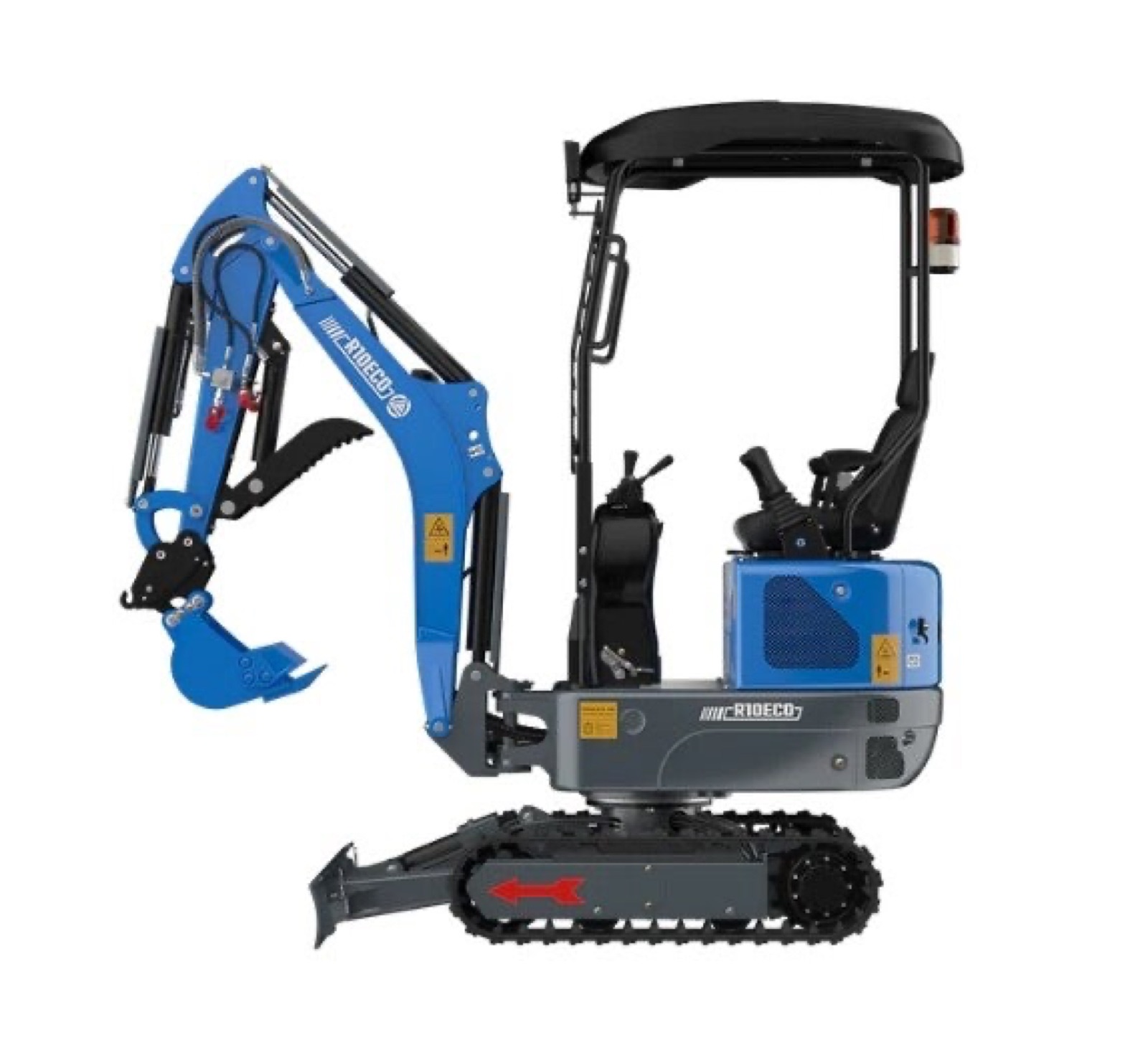 RIPPA R10 PRO Minibagger mit Kubota-Motor & Verstellfahrwerk – Ansicht 3